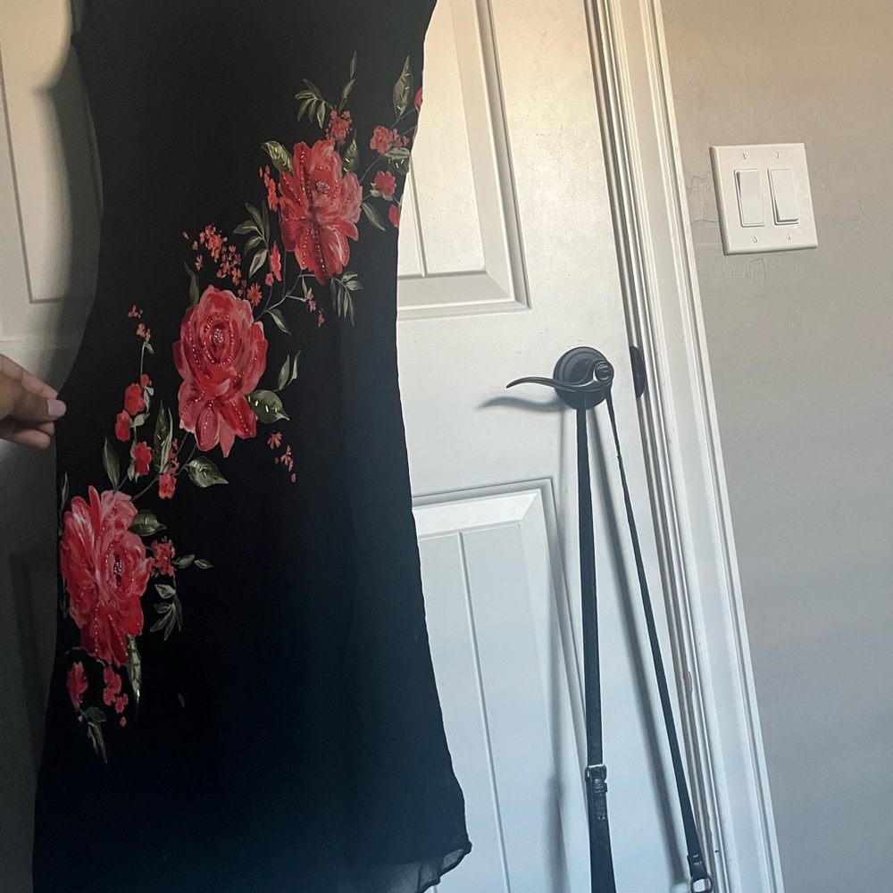 Floral Black Dress